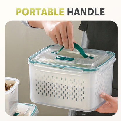 🥗 56% RABATT! 🧊 5er-Pack Kühlschrank-Organizer – Stapelbare Obstbehälter mit Herausnehmbarem Sieb, BPA-frei & Ideal Für Salat, Beeren & Gemüse 🥦
