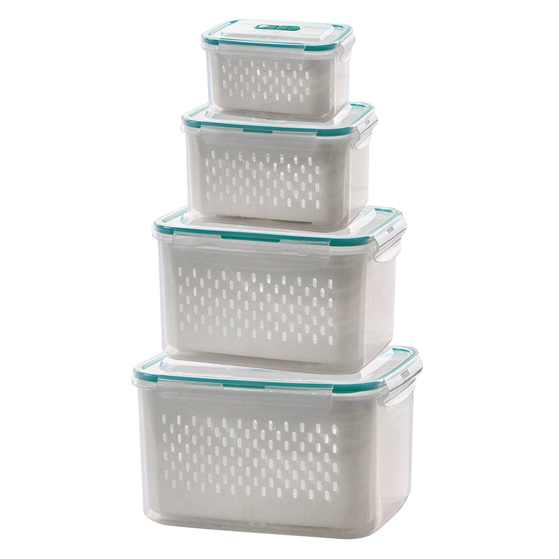 🥗 56% RABATT! 🧊 5er-Pack Kühlschrank-Organizer – Stapelbare Obstbehälter mit Herausnehmbarem Sieb, BPA-frei & Ideal Für Salat, Beeren & Gemüse 🥦