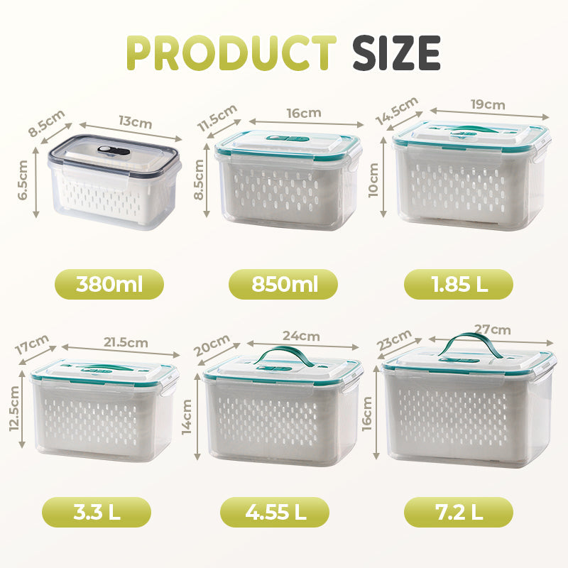 🥗 56% RABATT! 🧊 5er-Pack Kühlschrank-Organizer – Stapelbare Obstbehälter mit Herausnehmbarem Sieb, BPA-frei & Ideal Für Salat, Beeren & Gemüse 🥦