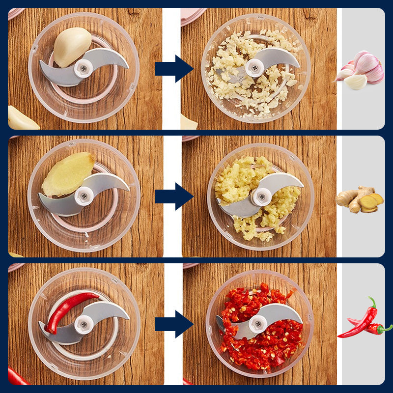 ⚡🥦 Kraftvoller Großvolumen-Elektrohacker – 1000W Motor, 2L BPA-freie Schüssel & Ein-Tasten-Pulsbetrieb 🥕