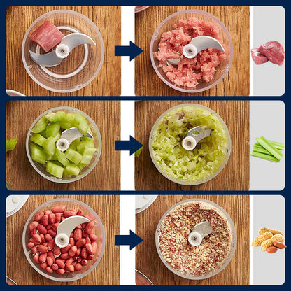 ⚡🥦 Kraftvoller Großvolumen-Elektrohacker – 1000W Motor, 2L BPA-freie Schüssel & Ein-Tasten-Pulsbetrieb 🥕