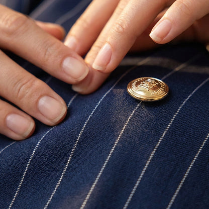 🛍️Damen-Sakko-Set mit Pinstripes und Doppelreihig✨