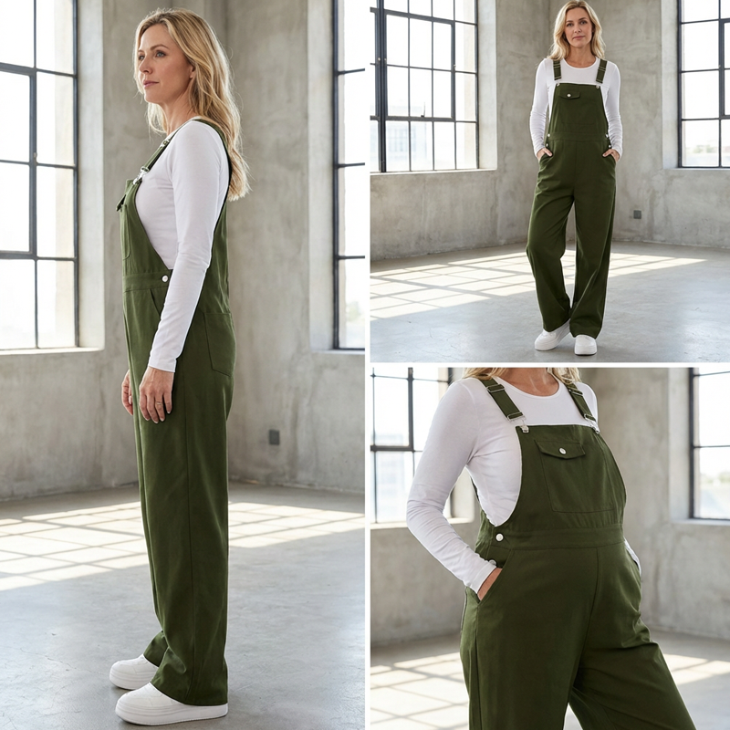 👖 Damen Retro-Cargo-Overalls – Mit praktischen Taschen für den Alltag
