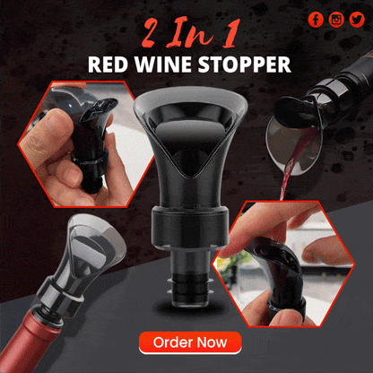 🍷 kauf 1 bekomm 1 gratis! 🧪 2-in-1-Weinverschluss – Vakuumpumpe & Versiegler, bewahrt Frische & Aroma ✨