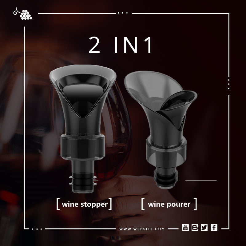 🍷 kauf 1 bekomm 1 gratis! 🧪 2-in-1-Weinverschluss – Vakuumpumpe & Versiegler, bewahrt Frische & Aroma ✨