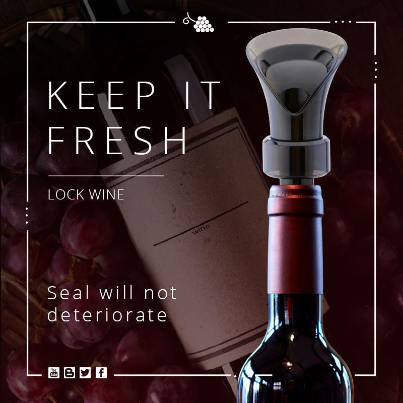 🍷 kauf 1 bekomm 1 gratis! 🧪 2-in-1-Weinverschluss – Vakuumpumpe & Versiegler, bewahrt Frische & Aroma ✨