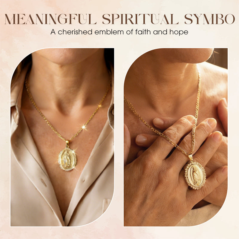 Gold-Tone Stainless Steel Virgin Mary Pendant
