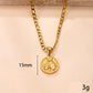 Gold-Tone Stainless Steel Virgin Mary Pendant