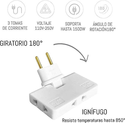 🔌 KAUFE 1, ERHALTE 1 GRATIS! 🔌 180° Drehbare 3-fach Flachwandsteckdose – Platzsparend, Überlastschutz & Einfache Installation 💡