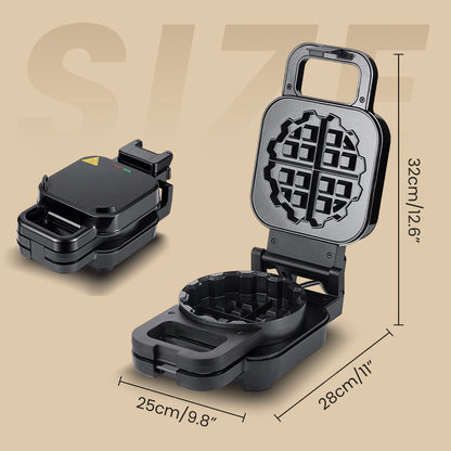 ✨🍴800W Elektro-Waffeleisen mit Antihaftbeschichtung
