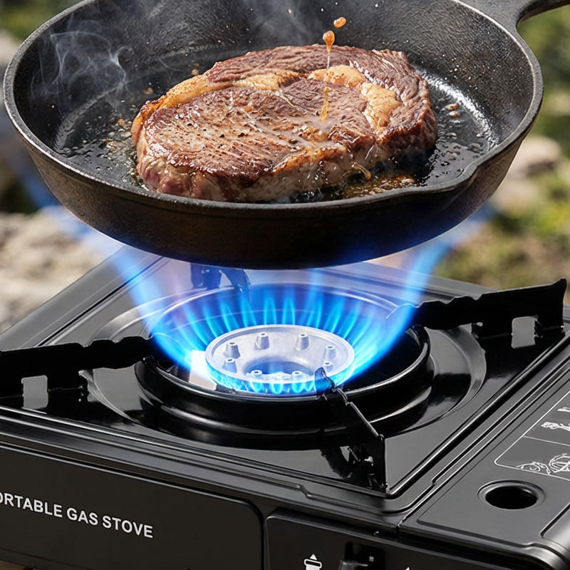 📦Versandkostenfrei ✨Tragbarer Kocher für Butan und Flüssiggas – Dual-Fuel-Kompatibilität, 2900 W Leistung & Ultra-Tragbares Design