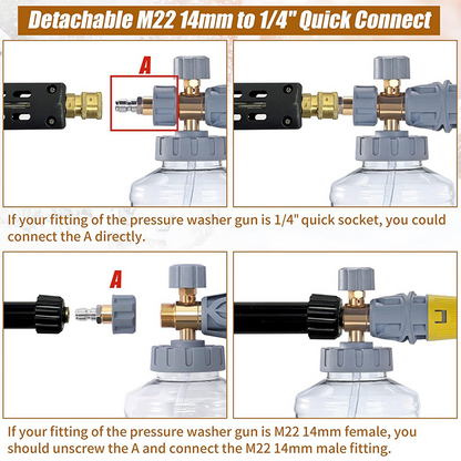 📢💦 Hochdruck-Schaumpistole für die Autowäsche - Entfernt schonend hartnäckigen Schmutz & schützt den Lack | PROFESSIONELLE AUTOWASCHE ZU HAUSE🚗