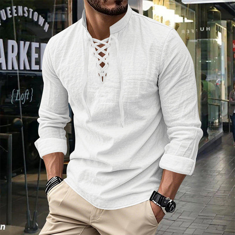 Herren einfarbiges Freizeithemd