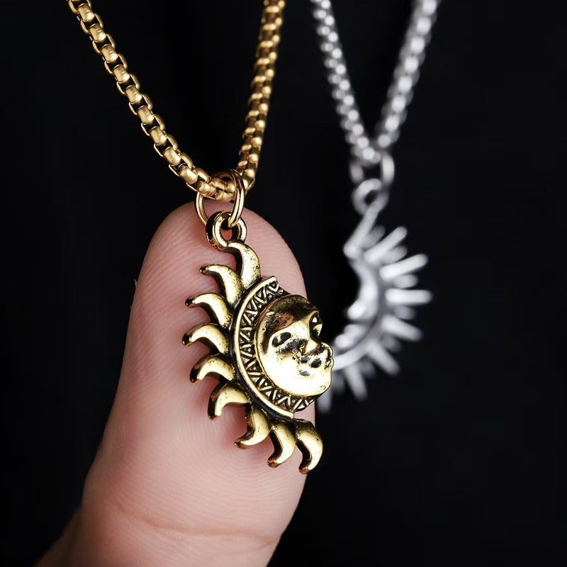 ☀️⚖️ Sonnen- und Mond-Anhänger-Set