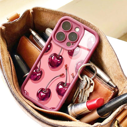 🍒Schutz-Hülle für Handys mit Kirschmuster für die 12-17-Serie