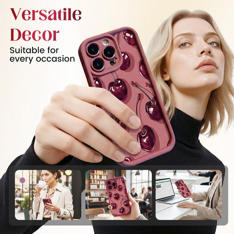 🍒Schutz-Hülle für Handys mit Kirschmuster für die 12-17-Serie