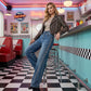 👖 Verzierte Damen-Flare-Jeans – Der ultimative Look für den Abend