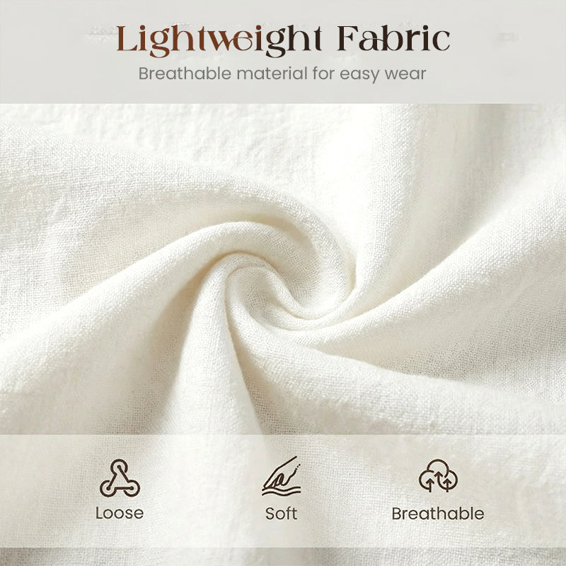 Zweiteiliges Set aus locker sitzendem Damenhemd und weit geschnittener Hose