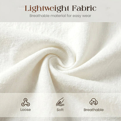 Zweiteiliges Set aus locker sitzendem Damenhemd und weit geschnittener Hose