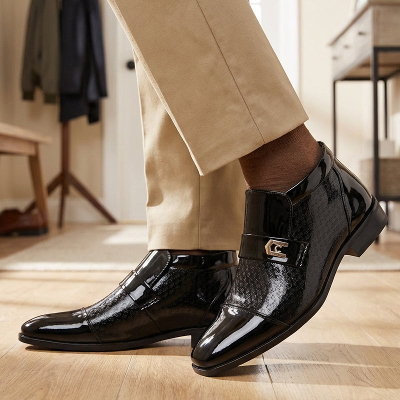 👞 Elegante glänzende PU-Lederschuhe – Klassische Schuhe für Herren
