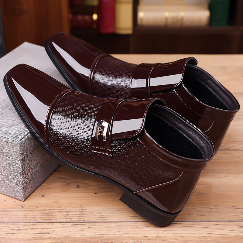 👞 Elegante glänzende PU-Lederschuhe – Klassische Schuhe für Herren