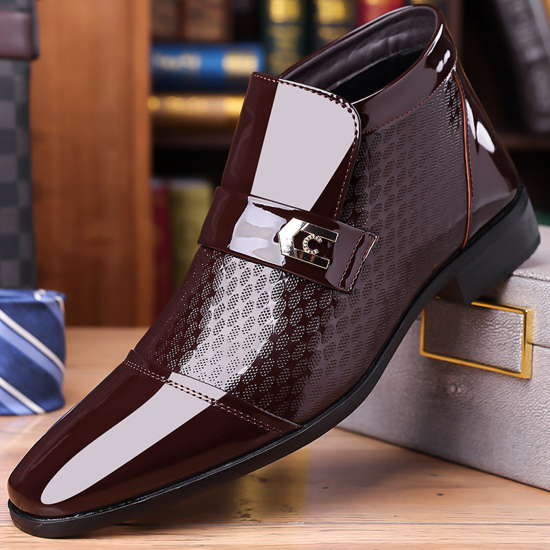 👞 Elegante glänzende PU-Lederschuhe – Klassische Schuhe für Herren