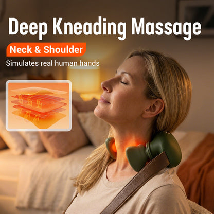 ♨️ Tragbarer multifunktionaler Hals- und Schultermassageapparat｜Multifunktionale Pflege für Nacken und Schultern