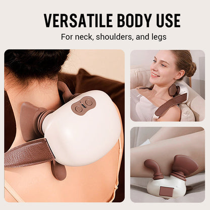 ♨️ Tragbarer multifunktionaler Hals- und Schultermassageapparat｜Multifunktionale Pflege für Nacken und Schultern