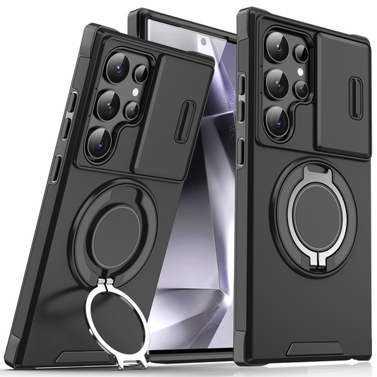 📢📢50 % Rabatt!! ⏰📱Handyhülle mit Kamera-Schutz und Magnetständer für Samsung |  Schlankes Design, sicherer Halt & perfekter Medien-Genuss. 🛡️🎬