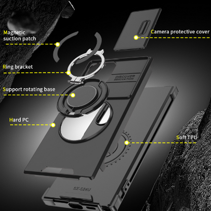 📢📢50 % Rabatt!! ⏰📱Handyhülle mit Kamera-Schutz und Magnetständer für Samsung |  Schlankes Design, sicherer Halt & perfekter Medien-Genuss. 🛡️🎬