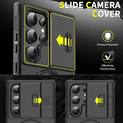 📢📢50 % Rabatt!! ⏰📱Handyhülle mit Kamera-Schutz und Magnetständer für Samsung |  Schlankes Design, sicherer Halt & perfekter Medien-Genuss. 🛡️🎬