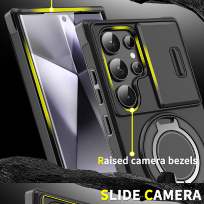 📢📢50 % Rabatt!! ⏰📱Handyhülle mit Kamera-Schutz und Magnetständer für Samsung |  Schlankes Design, sicherer Halt & perfekter Medien-Genuss. 🛡️🎬