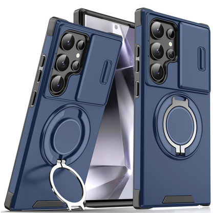 📢📢50 % Rabatt!! ⏰📱Handyhülle mit Kamera-Schutz und Magnetständer für Samsung |  Schlankes Design, sicherer Halt & perfekter Medien-Genuss. 🛡️🎬