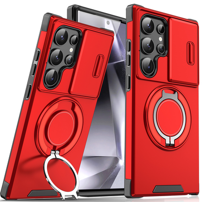 📢📢50 % Rabatt!! ⏰📱Handyhülle mit Kamera-Schutz und Magnetständer für Samsung |  Schlankes Design, sicherer Halt & perfekter Medien-Genuss. 🛡️🎬