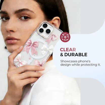 🔥🎀 Sweet bow × Powerful magnetic protection! A stunning phone case has arrived 💖📱