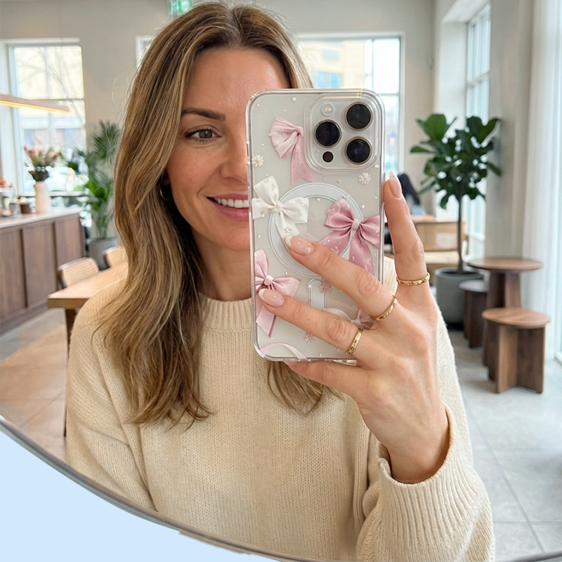 🔥🎀 Sweet bow × Powerful magnetic protection! A stunning phone case has arrived 💖📱
