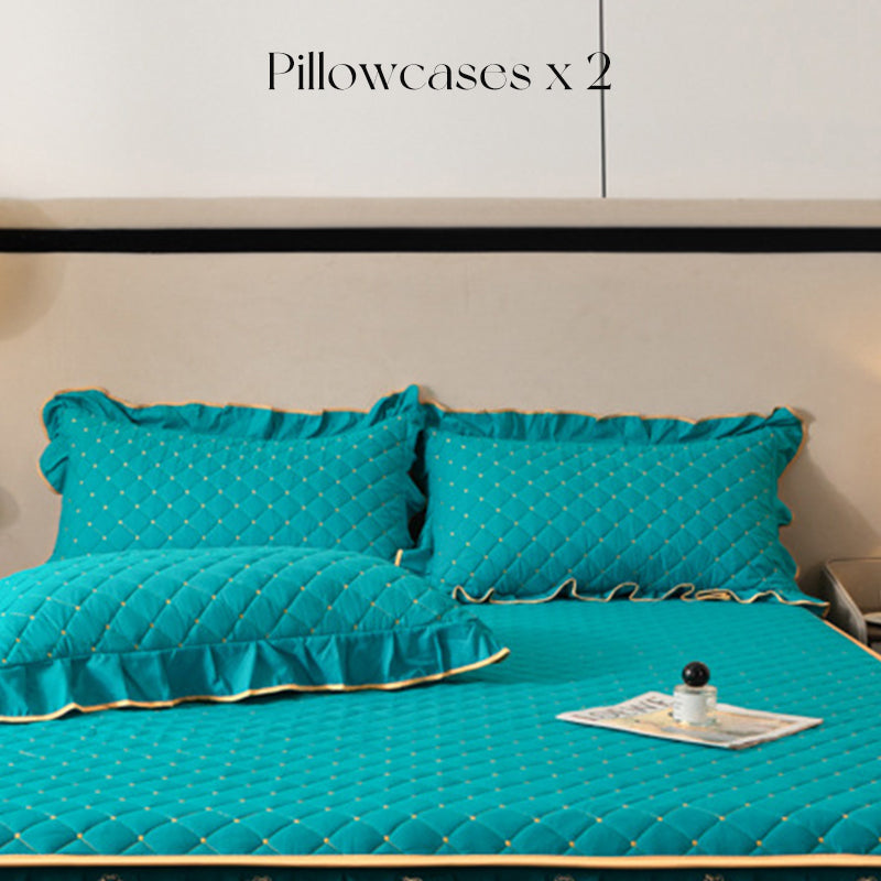 ✨Gerüschter Bettlakens Rock💓🛏️Eleganz und Komfort in diesem Moment eingefangen