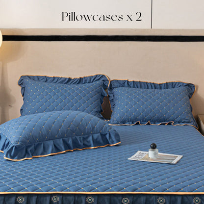 ✨Gerüschter Bettlakens Rock💓🛏️Eleganz und Komfort in diesem Moment eingefangen