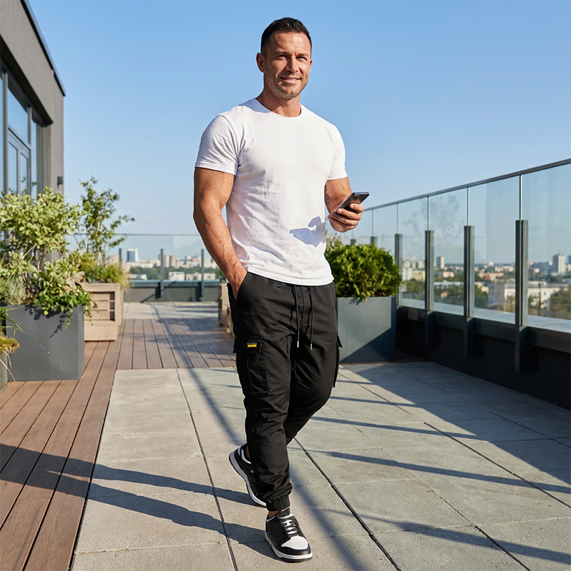 【Zeitlich begrenzt: 50 % Rabatt】👖Lässige Cargohose für Herren mit Kordelzug