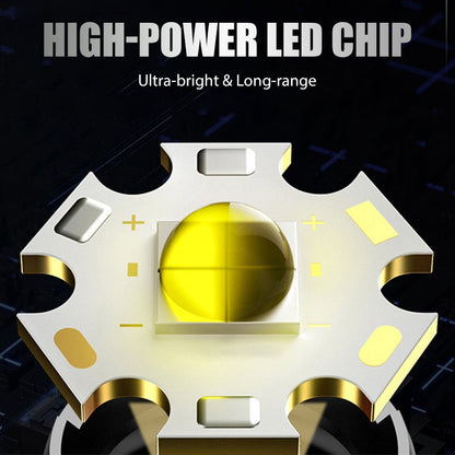 🔦⚡ P50 wiederaufladbare Zoom-Taschenlampe mit LED, 🌿🔋 langlebig & vielseitig für Outdoor, Haus und Notfall – robuste Qualität und stufenlos einstellbarer Strahl.