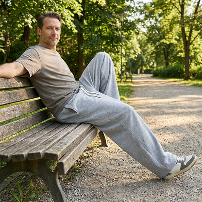 👖 Herren-Freizeithose in lockerer Passform – Mit praktischem Kordelzug