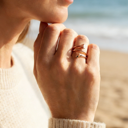 💍Eleganter Kupferring mit Magnet-Herz