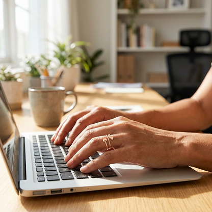 💍Eleganter Kupferring mit Magnet-Herz