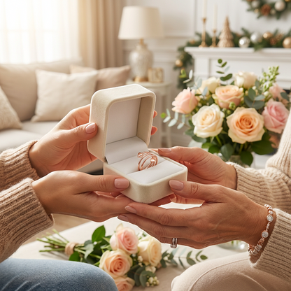 💍Eleganter Kupferring mit Magnet-Herz