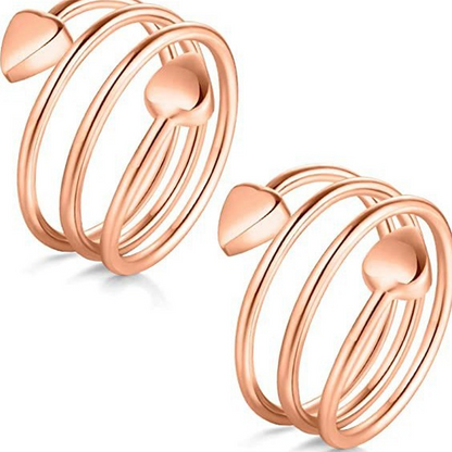 💍Eleganter Kupferring mit Magnet-Herz
