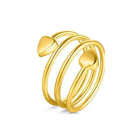 💍Eleganter Kupferring mit Magnet-Herz