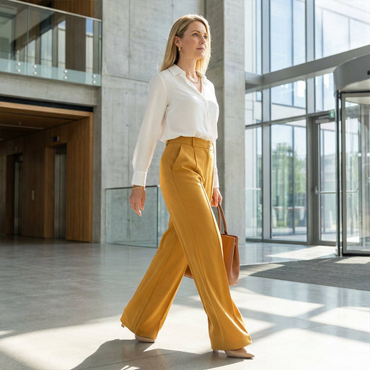 ✨ 50% RABATT! 👖 Damen Hohe Taille Weites Bein Hose – Fließender Schnitt, knitterfrei & elegant für Freizeit & Business 💼