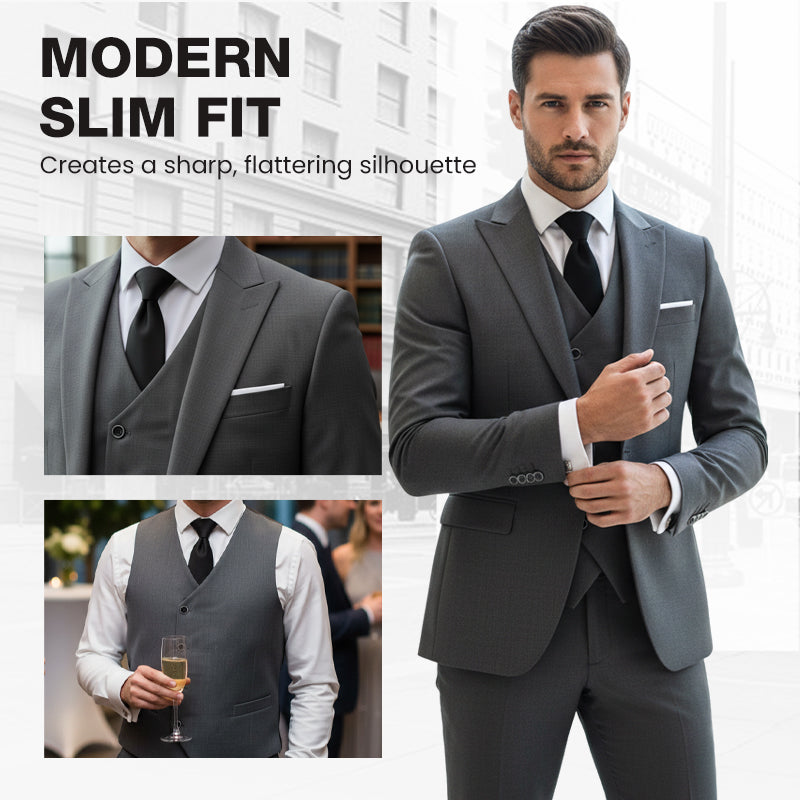 👔🕴️ Slim-Fit Herren-Anzug, 3-teilig – Perfekte Passform, hochwertiger Stoff & ideal für formelle Anlässe 🤵