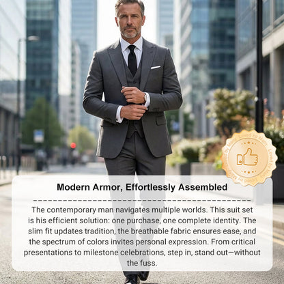 👔🕴️ Slim-Fit Herren-Anzug, 3-teilig – Perfekte Passform, hochwertiger Stoff & ideal für formelle Anlässe 🤵