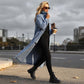 🧥 65% RABATT! 👖 Lange Jeansjacke – Zugeknöpft für Eleganz, Aufgeknöpft für Flair & Perfekt für Frühling & Herbst 💙